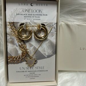 Luna C Norte Necklace and Earring Pair